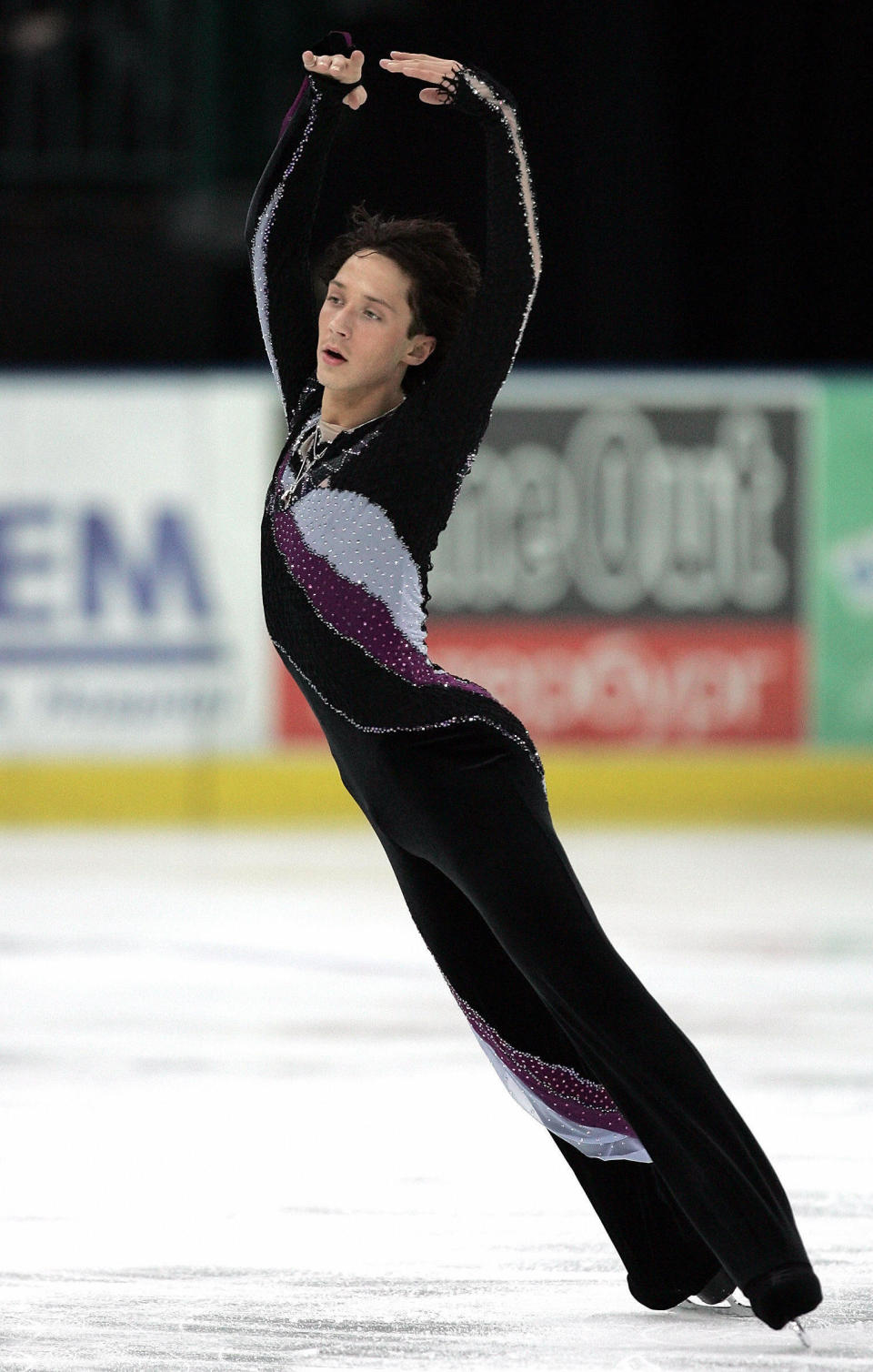 Performing&nbsp;his free skating at the Cup of Russia ISU Grand Prix figure skating event in St. Petersburg on Nov. 26, 2005.