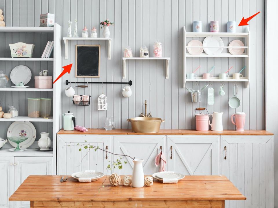 kitchen open shelves