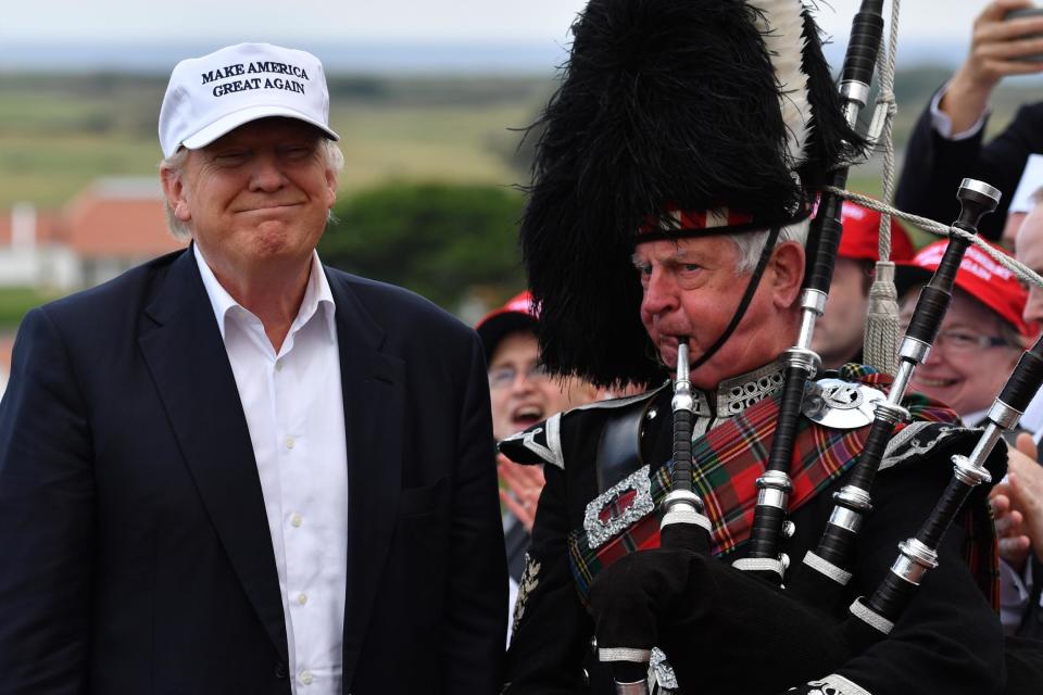 Trump Turnberry sent pensioner Alistair Sutherland a letter in February revoking his reduced travel rights - part of his pension package: Getty / Jeff J Mitchell