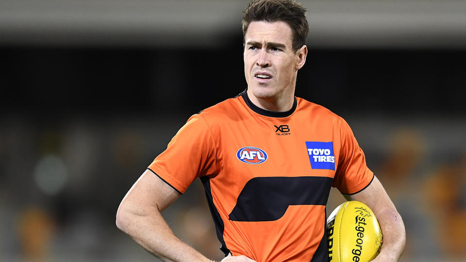 Jeremy Cameron is still waiting for a potential trade to be settled between the GWS Giants and Geelong, his preferred destination. (Photo by Albert Perez/Getty Images)