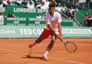 Tennis - ATP 1000 - Monte Carlo Masters - Monte-Carlo Country Club, Roquebrune-Cap-Martin, France - April 19, 2019 Serbia's Novak Djokovic in action during his quarter final match against Russia's Daniil Medvedev REUTERS/Eric Gaillard