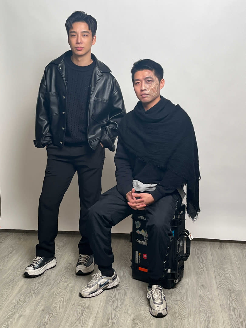 金鐘特效化妝師儲旭（左）與在台香港演員曾文健Anderson（右）。（圖／Big Big Air Asia &香港環球音樂提供）