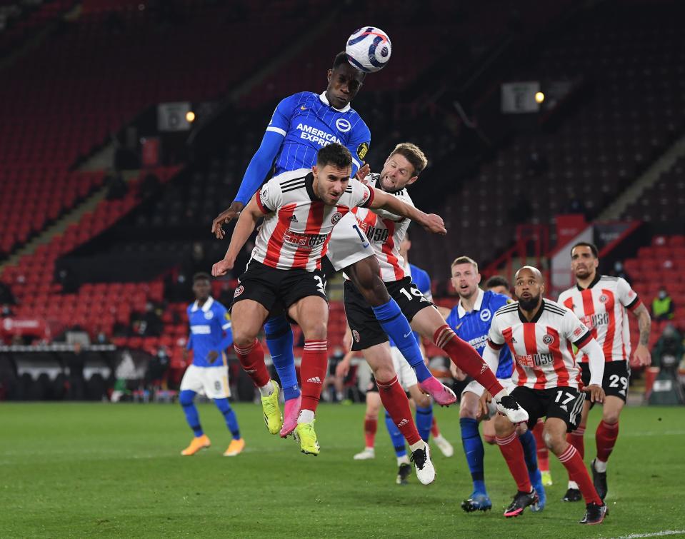 There will be restrictions on the amount of heading in training sessions for the 2021/22 season (Michael Regan/PA) (PA Wire)