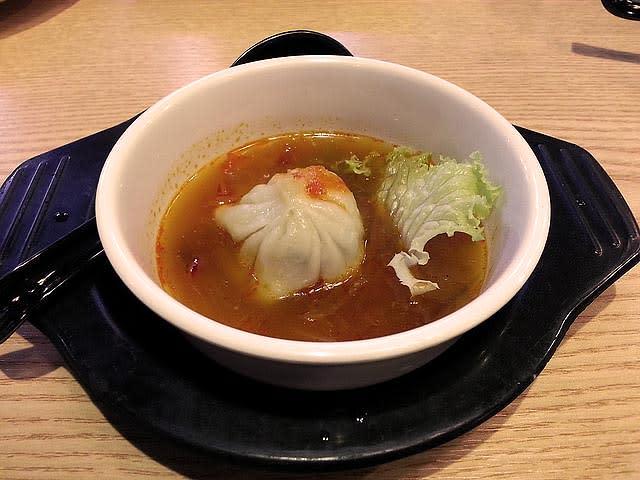 Xiao Long Bao in Kimchi soup.