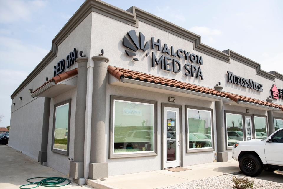 Halcyon Med Spa at 7002 S. Staples St., Suite 107.
