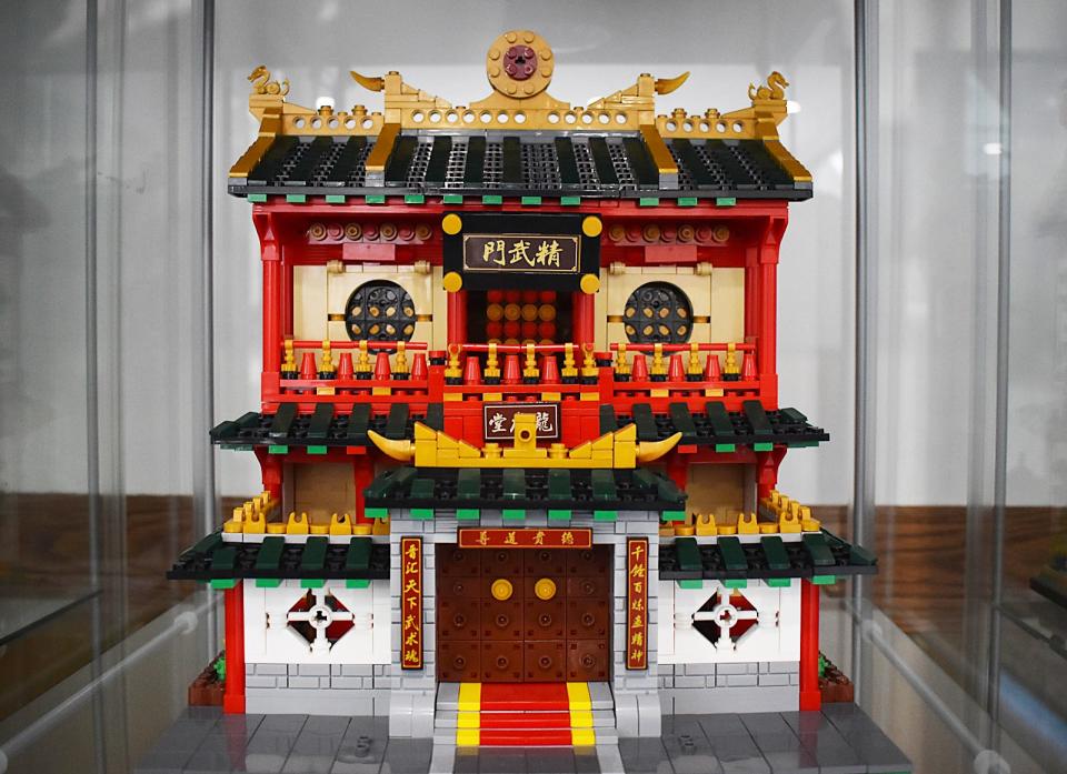 One of the many Lego sets made by Emily Chen, wife of owner Dominic Chen, that are on display at Mr. Chen, 210 Rhode Island Ave., Fall River.