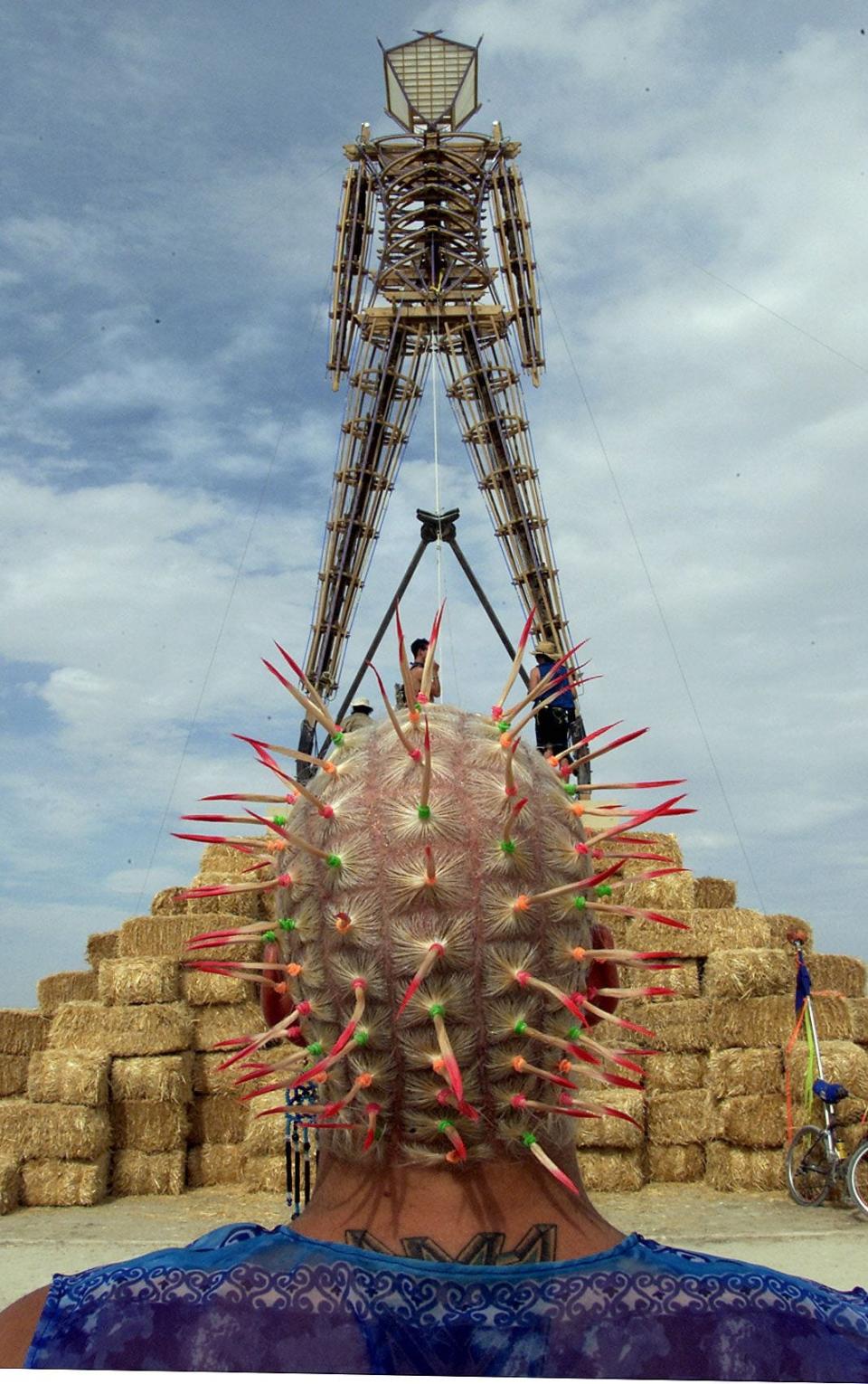 The Burning Man Festival (this was the 2000 edition, in Nevada) probably took a notion or two from "The Wicker Man."