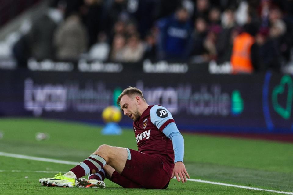 Jarrod Bowen needs further assessment on his ankle injury (AFP via Getty Images)