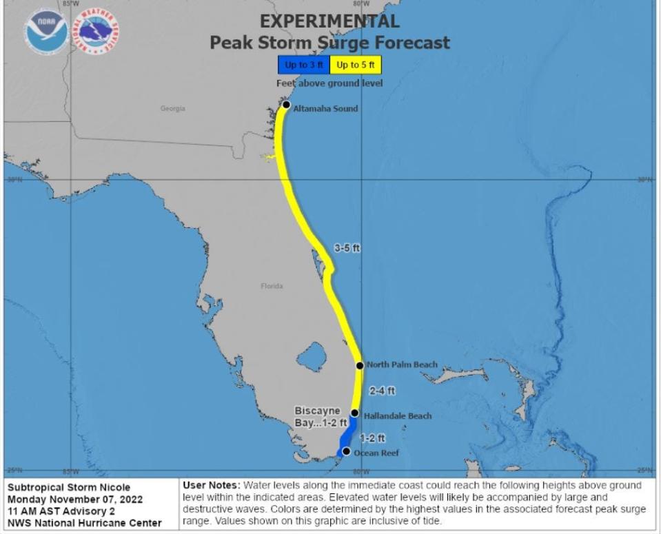 Experimental storm surge graphic.