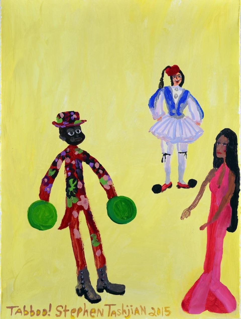 Tabboo!, Lemon Dolls, Acrylic on paper, 30x23 inches