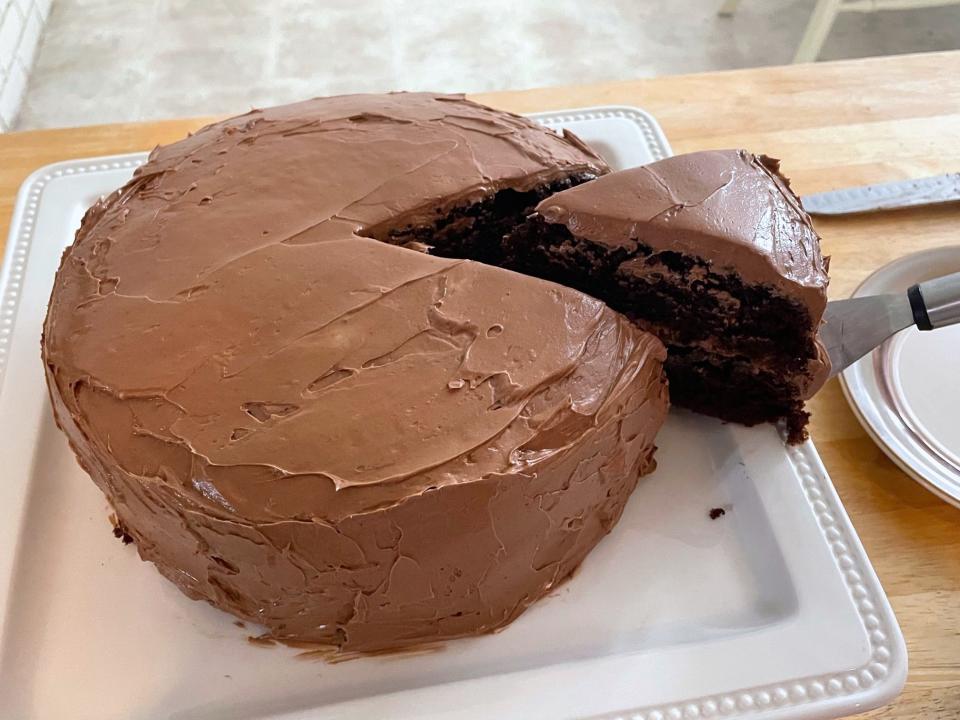 I made Ina Garten's easy chocolate cake, and she was right to call it a ...