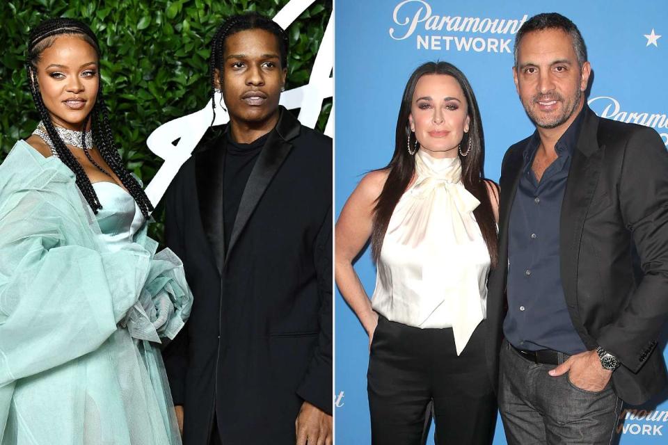 <p>TIMMSY / BACKGRID; MediaPunch / BACKGRID</p> From left: Rihanna and A$AP Rocky, and Kyle Richards and Mauricio Umansky