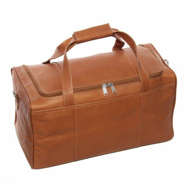 28) Piel Leather Duffel Bag