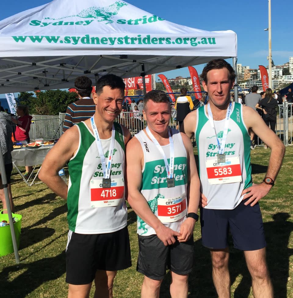 Charles joined a local running club the Sydney Striders. Photo: Supplied