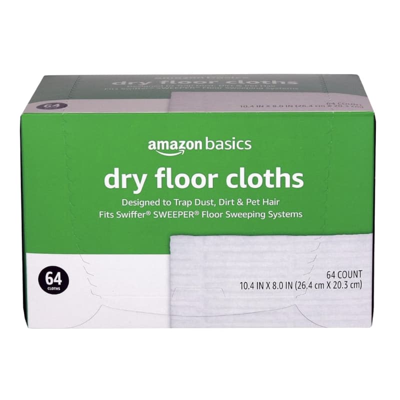 Amazon Basics Dry Floor Cloths, 64 Count
