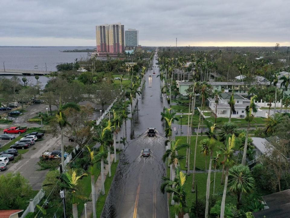 A view of Fort Myers, Florida, after Hurricane Ian passed through  (Getty Images)
