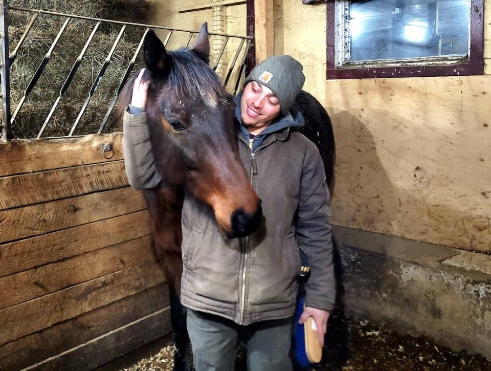 Jayce Mercer and one of his horses. 