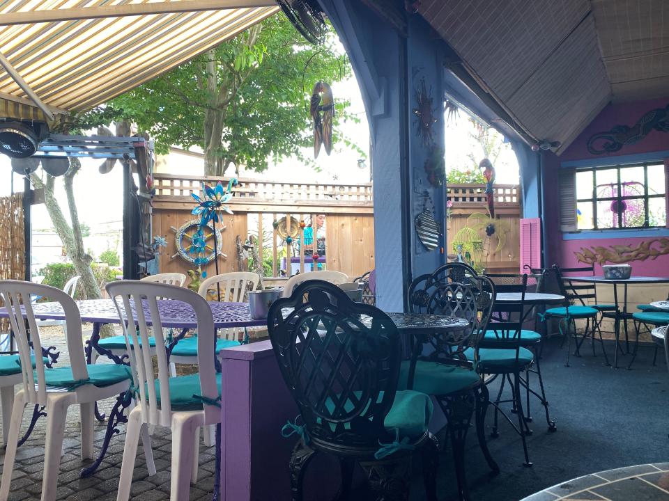 The patio at Sandbox Cafe in Ship Bottom.