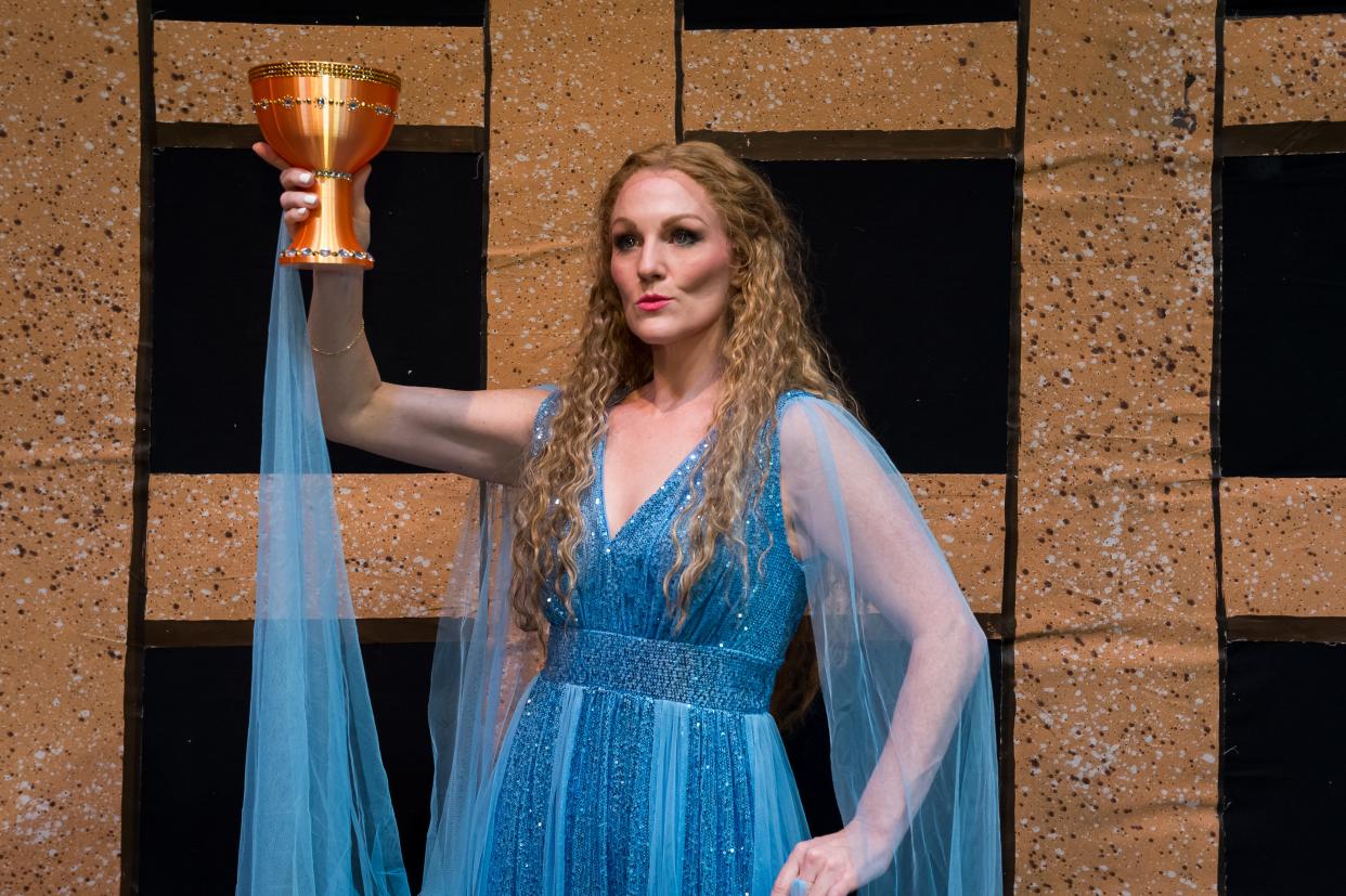 Kristen Loyd performs in Amarillo Little Theatre's production of Monty Python's "Spamalot."