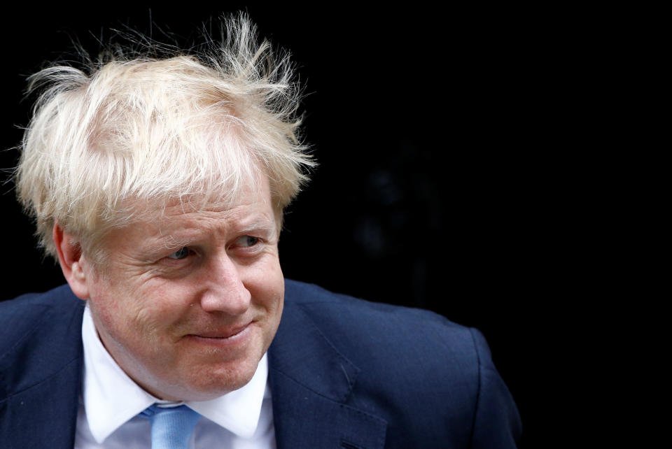 Britain's Prime Minister Boris Johnson arrives for a meeting with NATO Secretary-General Jens Stoltenberg at Downing Street in London, Britain October 15, 2019.  REUTERS/Henry Nicholls