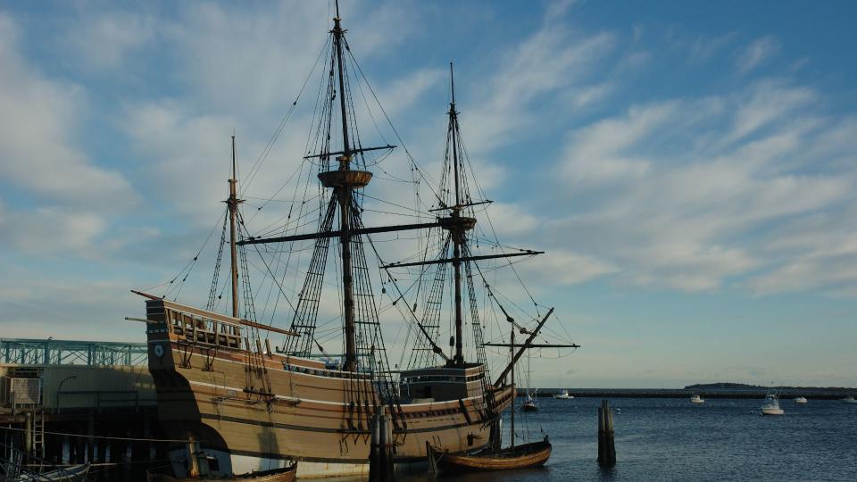 Replica of the original Mayflower ship