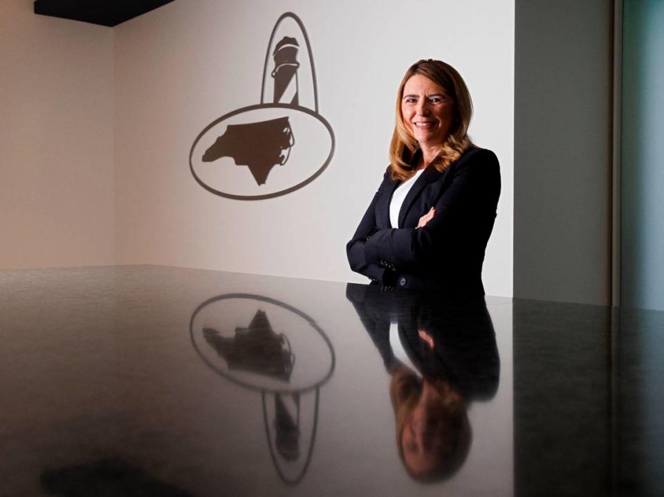 Gina Hardy, CEO of the North Carolina Joint Underwriting Association and the North Carolina Insurance Underwriting Association, is photographed in Raleigh, N.C. on Wednesday, May 22, 2024.