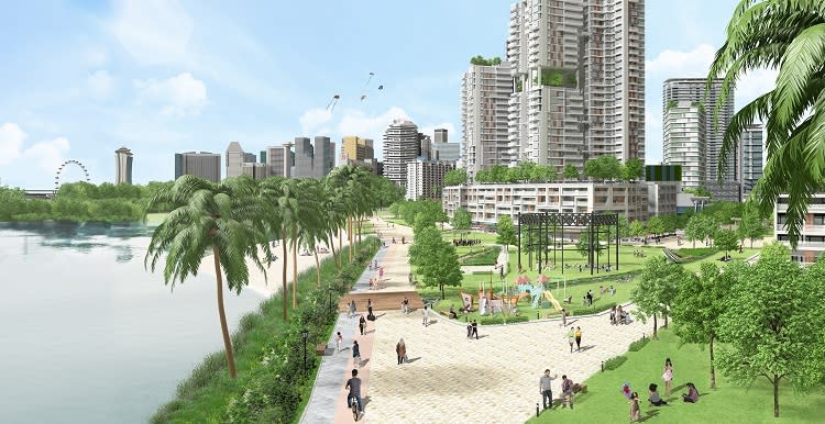 Artist’s Impression of proposed Kallang Riverside Park waterfront