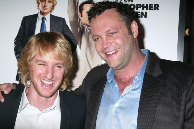 Vaughn (right) and co-star Owen Wilson at the 2005 premiere of 