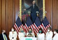 U.S. House Speaker Pelosi participates in a news conference after House passage of a bill aimed at advancing the Equal Rights Amendment for women’s rights, at the U.S. Capitol in Washington