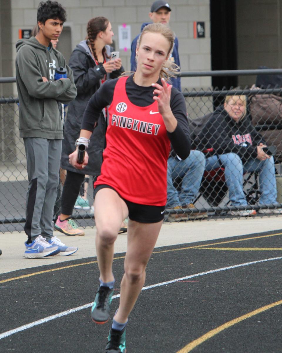 Pinckney's CeCe Thorington qualified for the state Division 2 track and field meet in three events.