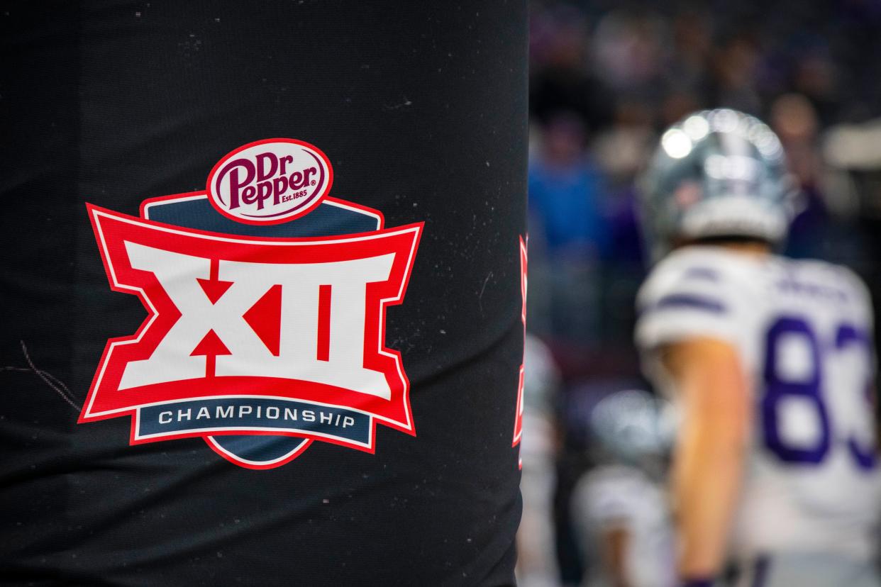 The Big 12 championship game is Dec. 2 at AT&T Stadium in Arlington. With one week left in the regular season, half the teams in the 14-team conference still have a mathematical chance of getting there.