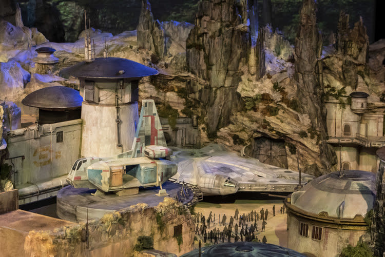 <p>The other major ride is the <em>Millennium Falcon</em> flight simulator. Your performance in the cockpit will dictate later encounters in the park. (Disney Parks/Joshua Sudock) </p>