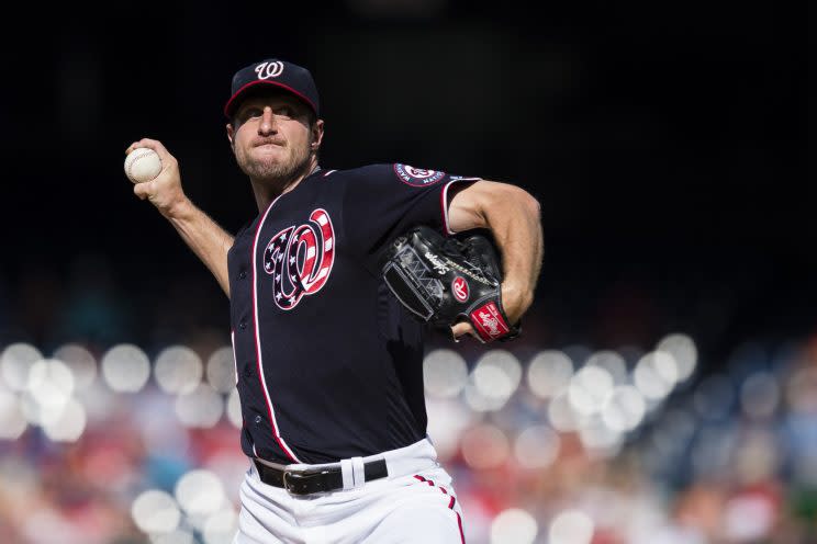 Max Scherzer could end the NL Cy Young debate Wednesday. (Getty Images/Patrick McDermott)