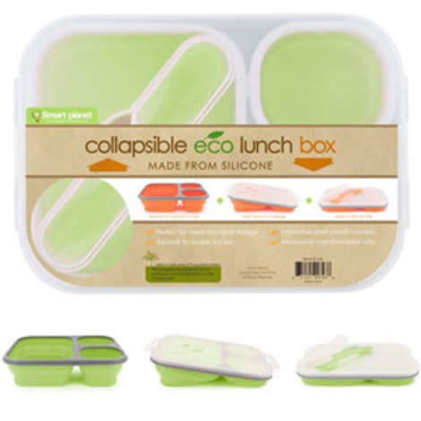 ECO ONE Collapsible 3 Compartment Bento Box Silicone Container