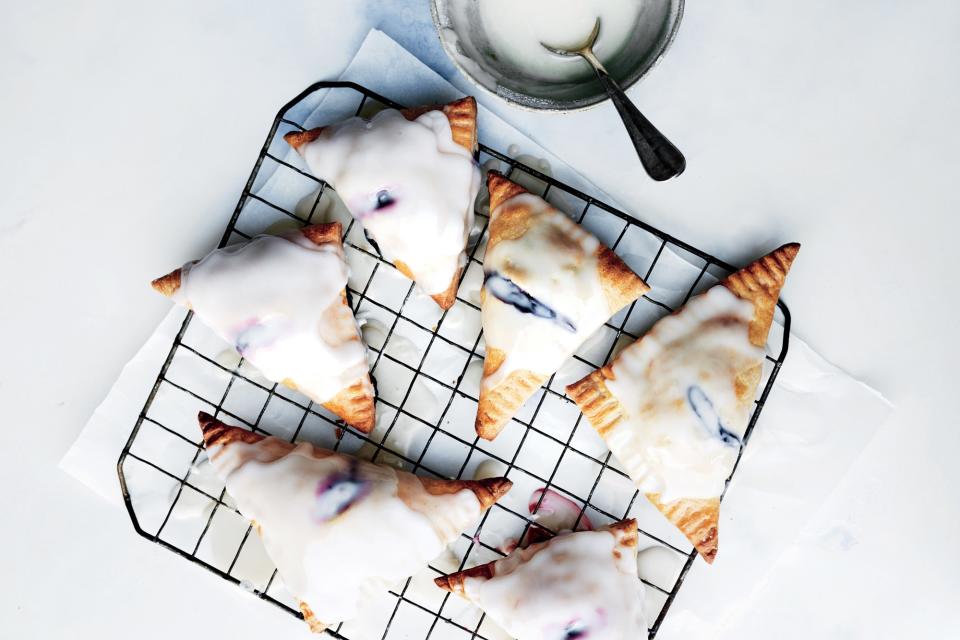 Glazed Blueberry-Blackberry Turnovers