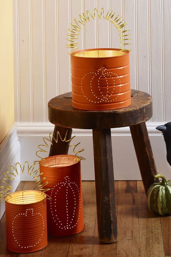 Pumpkin Tin Lights