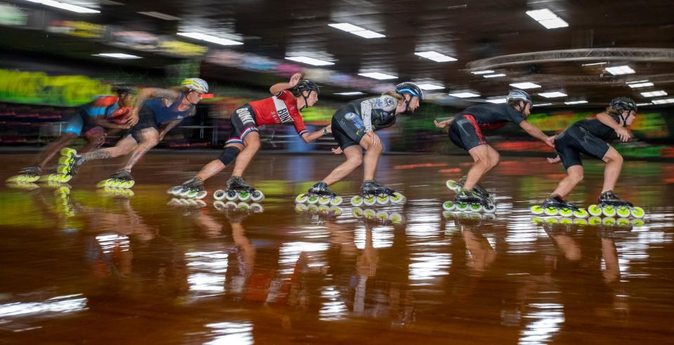 The Emerald Coast Speed Team practices at Weber's Skate World in Milton on Aug. 11.
