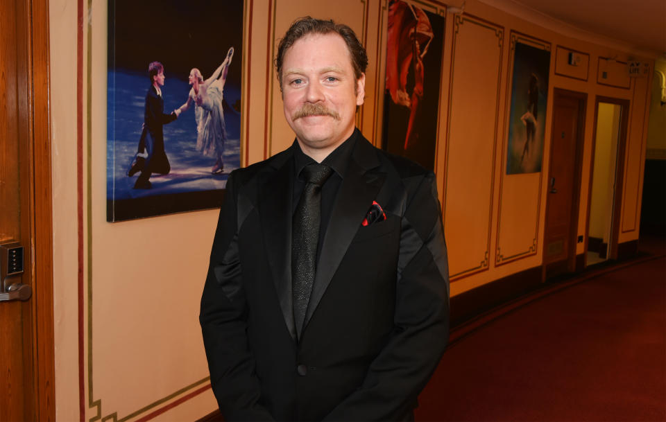Rufus Hound poses in the winners room at The Olivier Awards 2017 at Royal Albert Hall on April 9, 2017 in London, England.  (Photo by David M. Benett/Dave Benett/Getty Images)