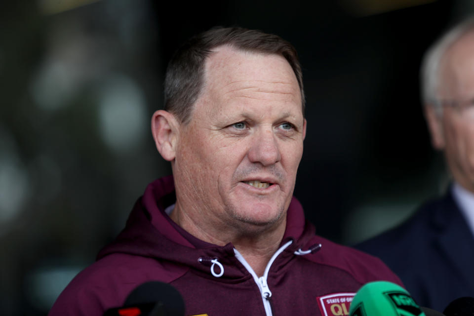 Queensland State of origin coach Kevin Walters speaks to the media.