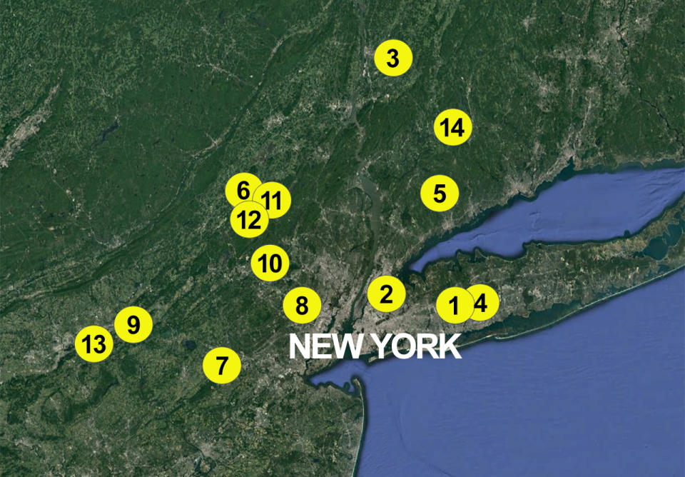 New York City Golfweek's Best map