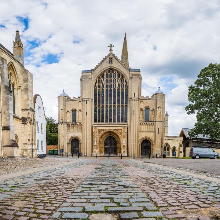Cathedral Church of the Holy and Undivided Trinity or Norwich Cathedral as its known stands proud in August 2023.