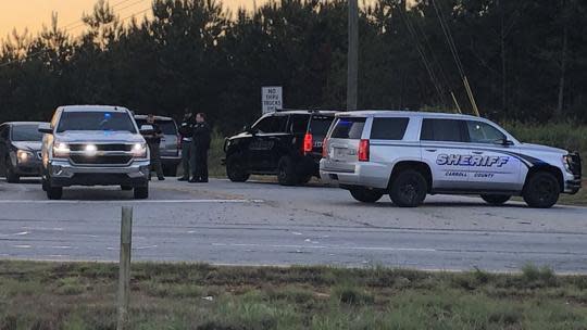 Three officers were shot during a police chase in Carroll County early Monday morning. / Credit: WGCL-TV