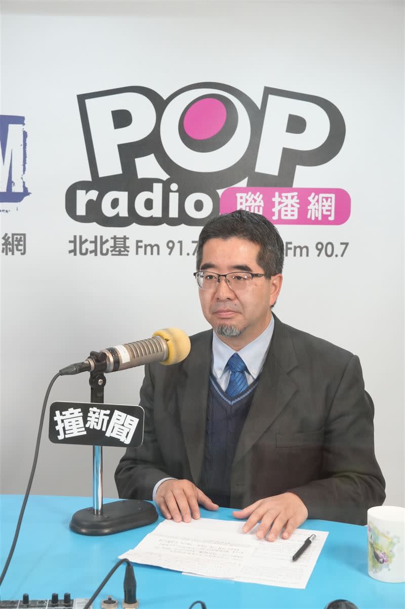馬英九基金會執行長蕭旭岑接受《POP撞新聞》主持人黃暐瀚專訪。（圖／《POP撞新聞》提供）