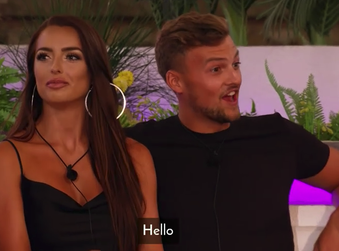 Amy and Hugo on Love Island (ITV2)