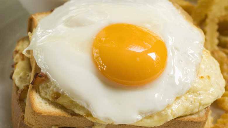 croque madame with fried egg