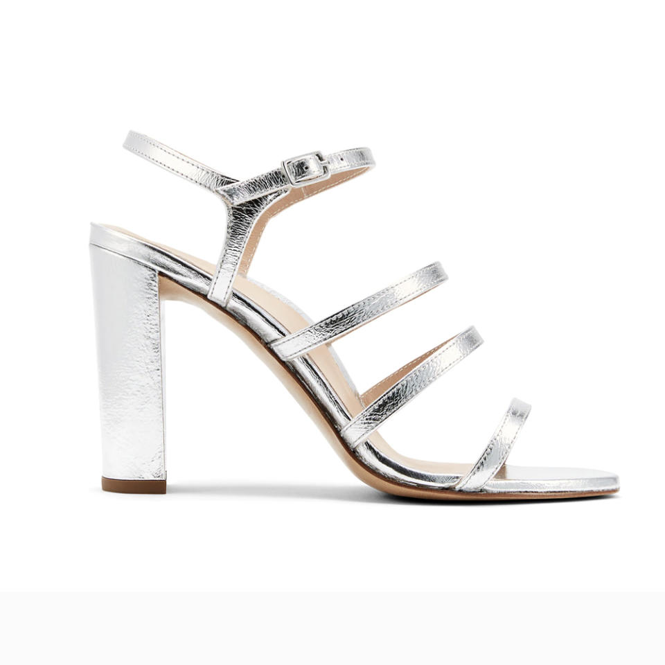 Inez Sasha Crinkled Leather Sandals