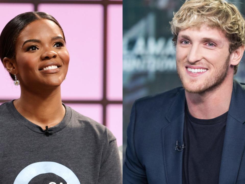 Candace Owens and Logan Paul.