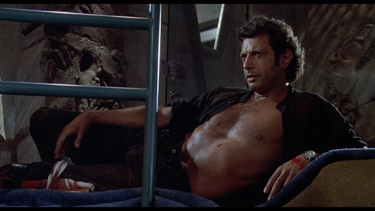 Jeff Goldblum in a famous scene from Steven Spielbergs 1993 blockbuster, Jurassic Park. (Photo: Universal/Mattel)