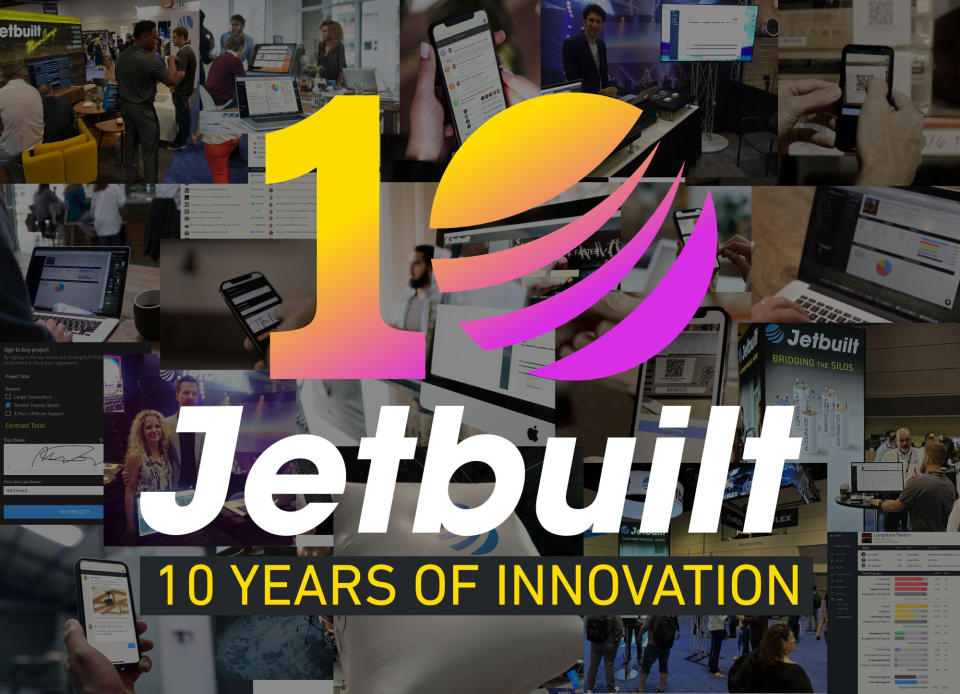 The Jetbuilt 10th anniversary logo.