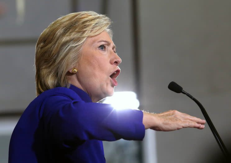 Hillary Clinton speaks during a campaign stop in Orlando, Fla. (Photo: Joe Burbank/Orlando Sentinel via AP)